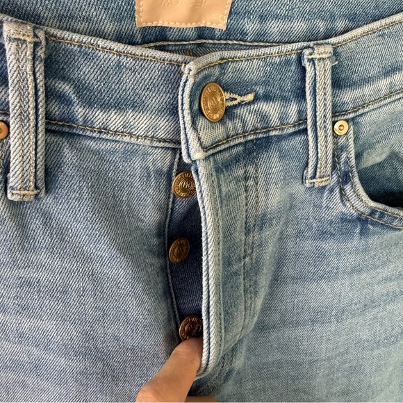 MOTHER Denim The Tomcat Ankle Fray Straight Leg Jeans Kitty Corner Women’s 26 - Picture 7 of 16